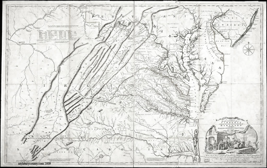 Fry Jefferson Map of 1751